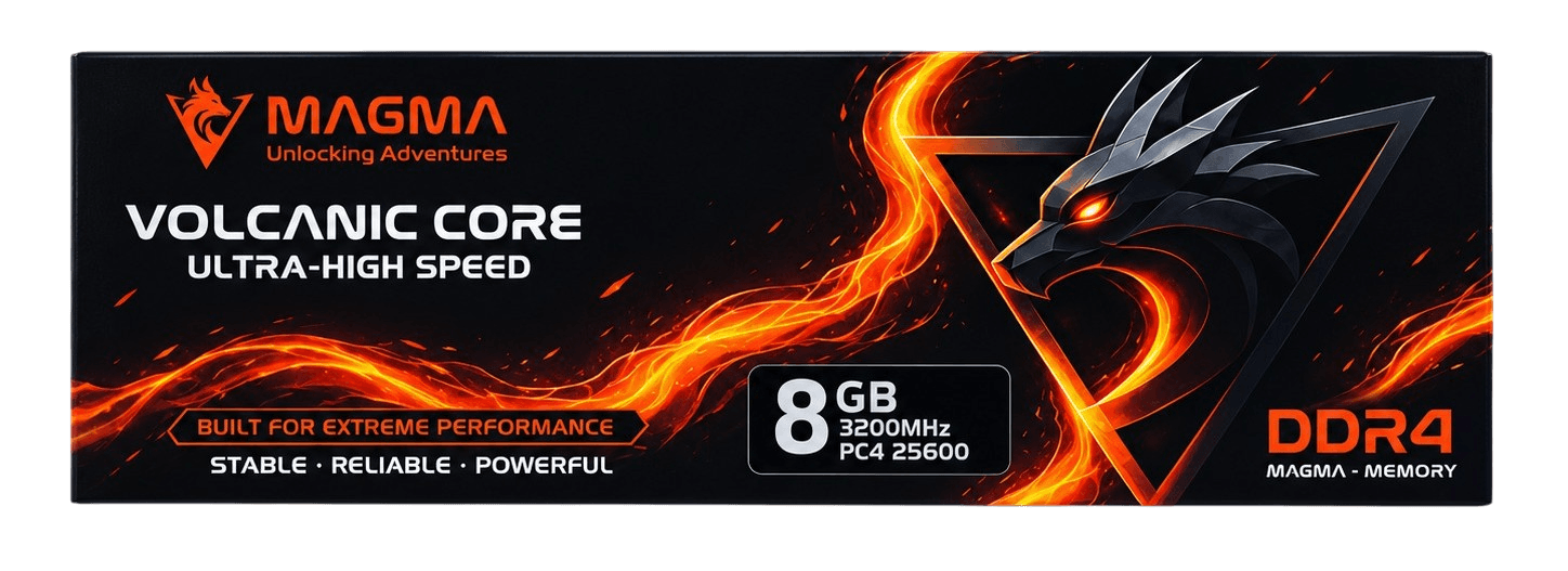 RAM MAGMA VOLCANIC CORE  8 GB 3200MHZ DESKTOP