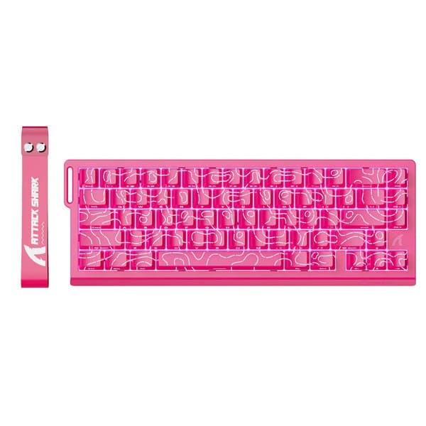 CLAVIER GAMING ATTACK SHARK X68 HE PINK CONTOUR LINE MECANIQUE MAGNETIQUE