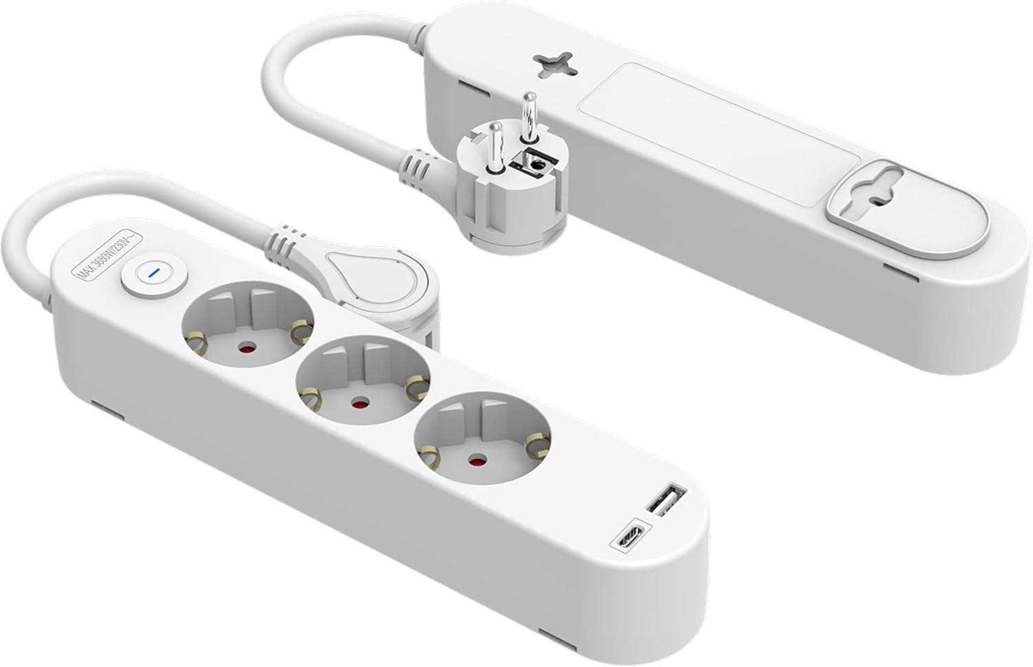 MULTIPRISE CAREE 3PORTS EU+3 PORT USB 2M REF 9211
