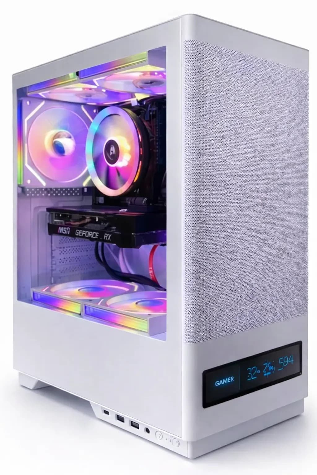 BOITIER MAGMA V8202 3 FAN DIGITAL WHITE