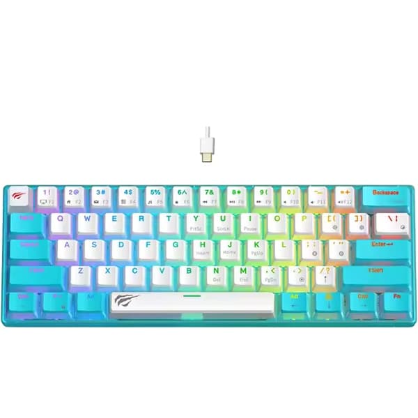 CLAVIER HAVIT KB903L BLUE/WHITE