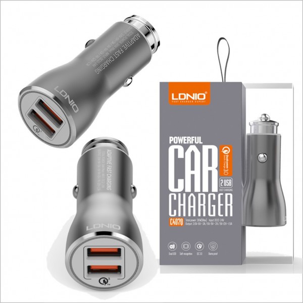 CHARGEUR LDNIO AUTO C301 3.6A 2USB