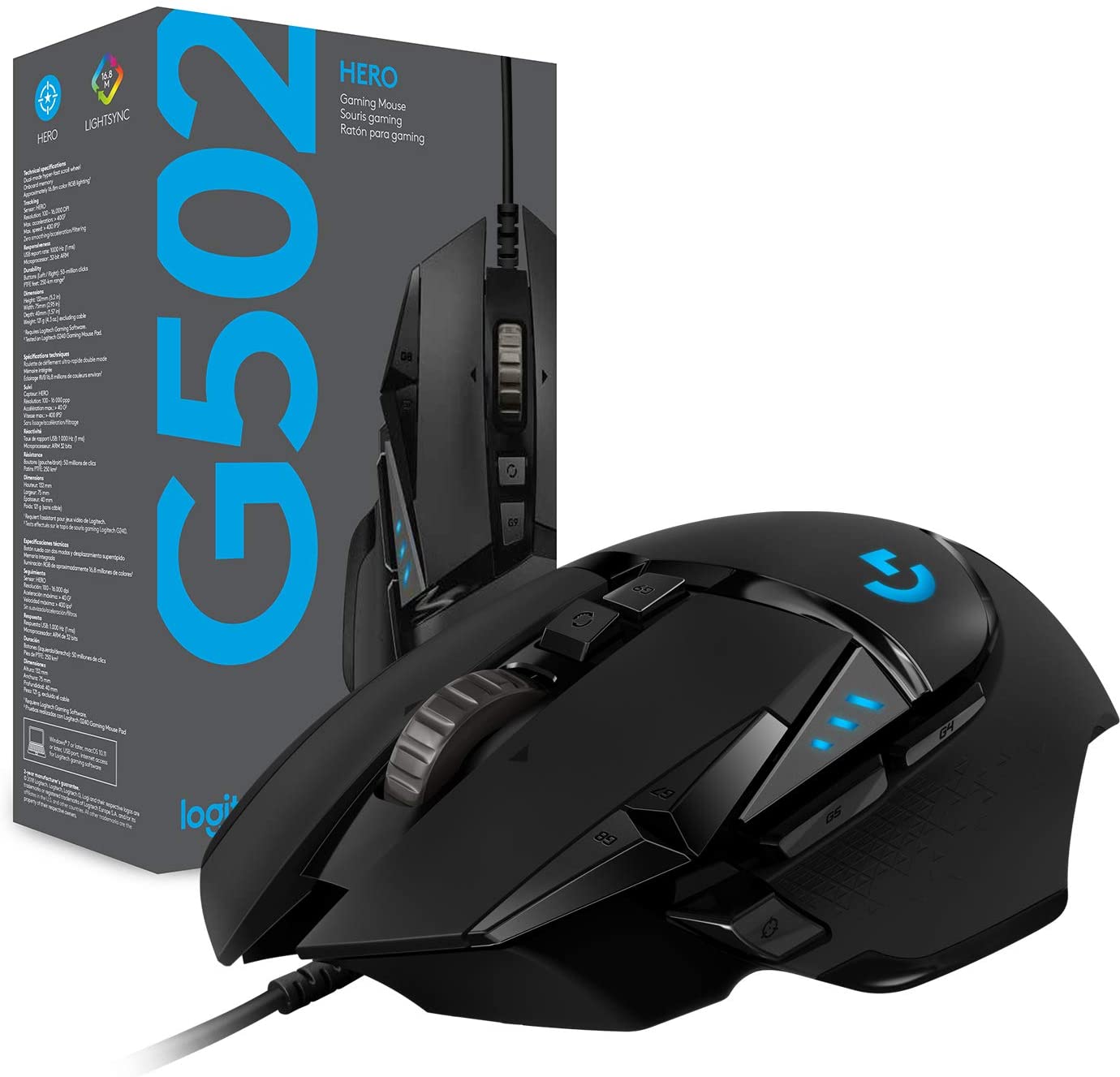 SOURIS LOGITECH G502 HERO AVEC FIL
