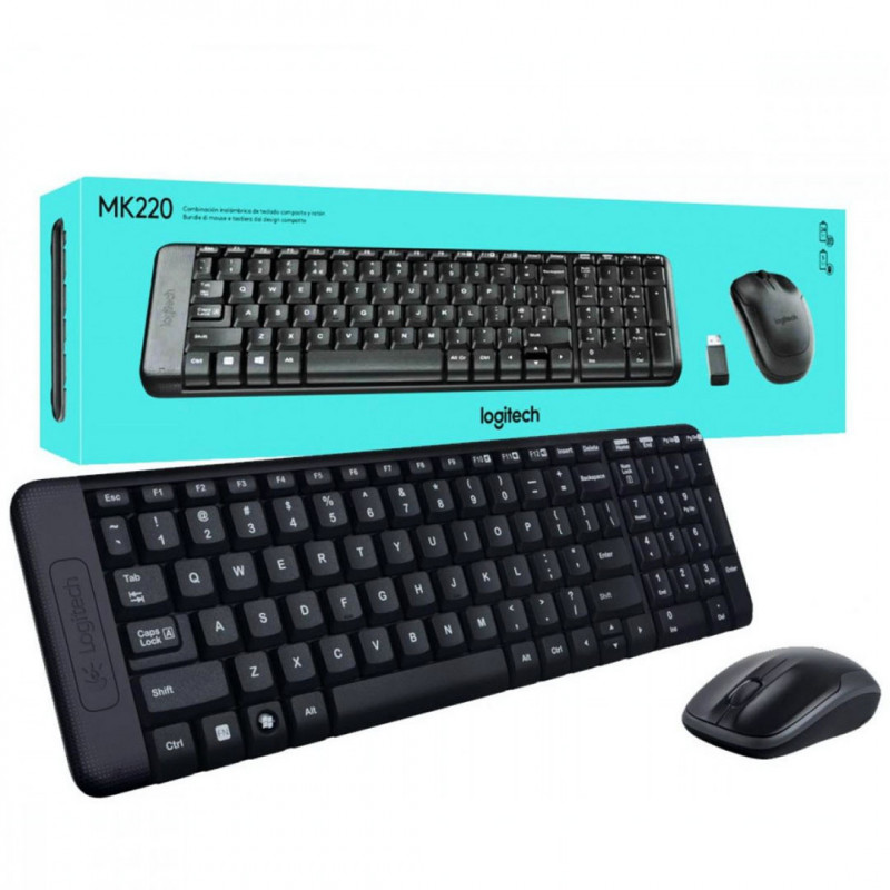 COMBO CLAVIER SOURIS LOGITECH MK220 SANS FIL