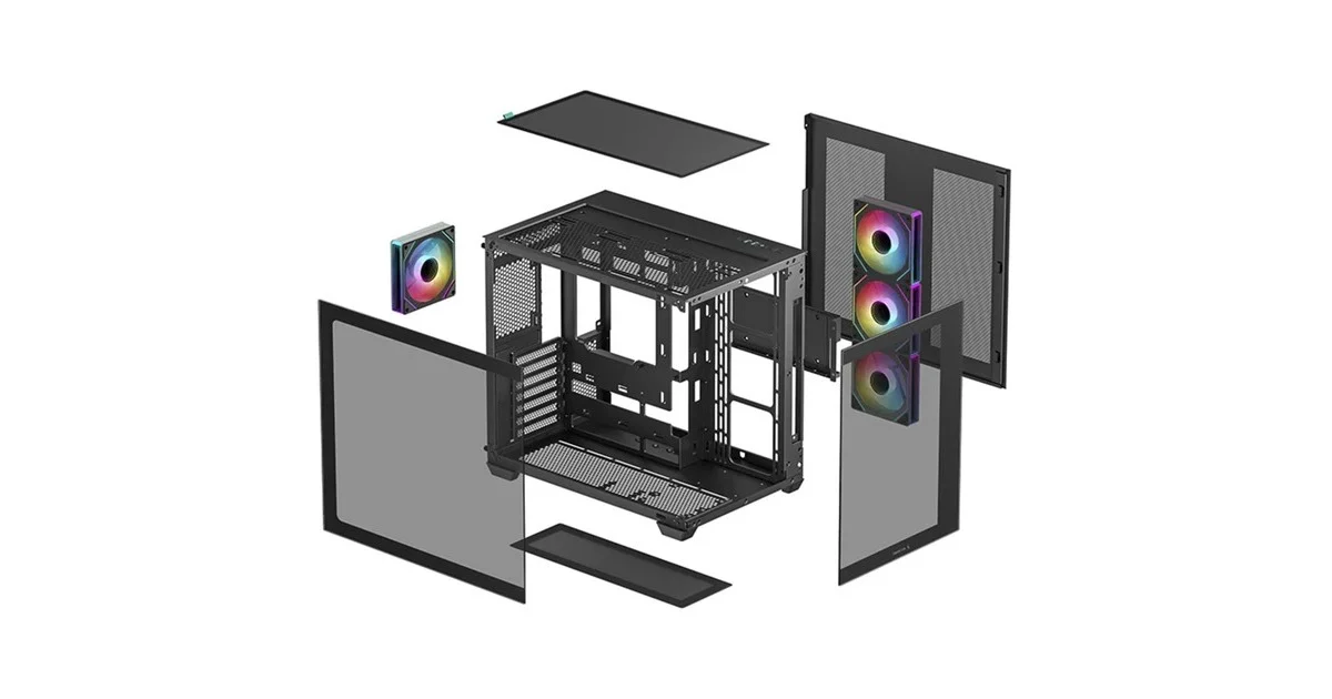 BOITIER DEEPCOOL CG530 BLACK 4FAN ARGB
